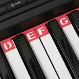 Piano Keyboard Note Overlay Marker Full-Size Upto 88 Keys Removable Reusable Educational Learning Stickers